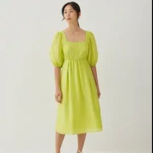 Love, Bonito Square Neck Puff Sleeve Midi dress